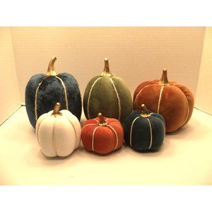 New Velvet Covered Plastic Pumpkins